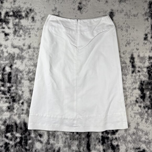 Calvin Klein Collection Skirt Womens Size 12 White Vintage Made In Italy Zip - Picture 2 of 12